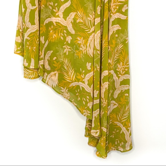 NWT GUESS Floral Ethereal Sage Asymmetric Romper - Picture 4 of 14